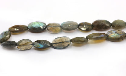 Labradorite Faceted Oval Beads