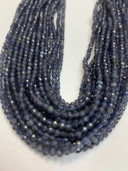 Iolite Natural Faceted Round 3-4mm