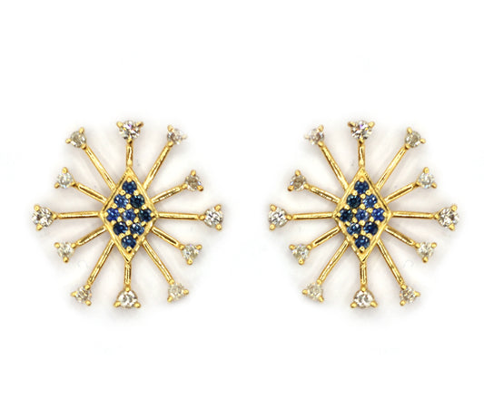 14k Solid Gold Diamond Stud Earring
