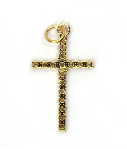 Cross 14k Solid Gold Diamond Pendants