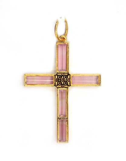 Cross 14k Solid Gold Diamond Pendants