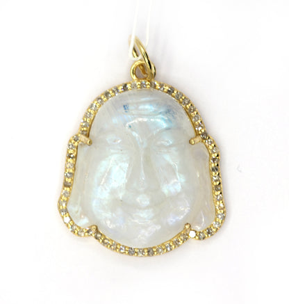 Buddha 14k Solid Gold Diamond Pendants