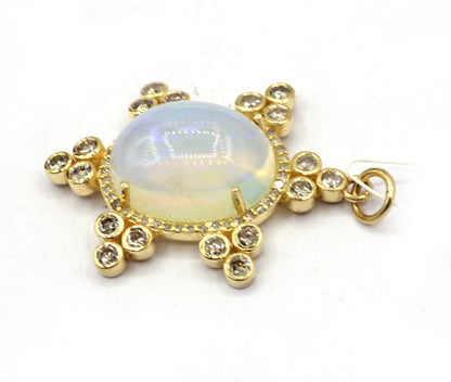 14k Solid Gold Diamond Pendants