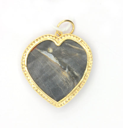Black Mother of Pearl 14k Solid Gold Diamond Pendants