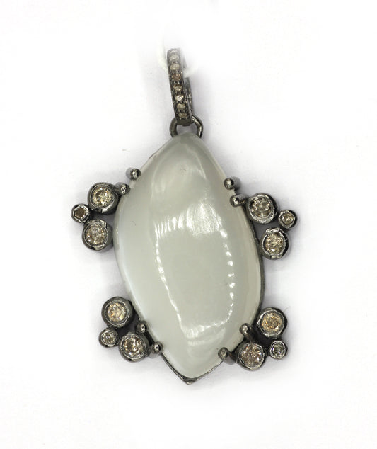 Diamond Silver Pave Diamond Pendant