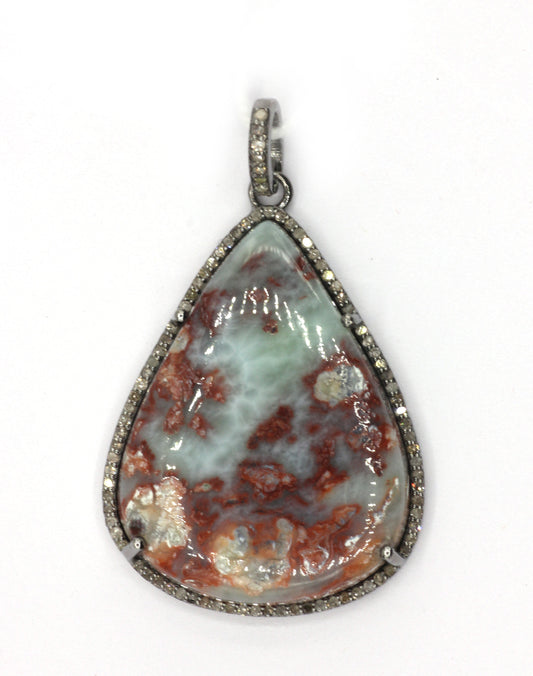 Pear  Pave Diamond Pendant