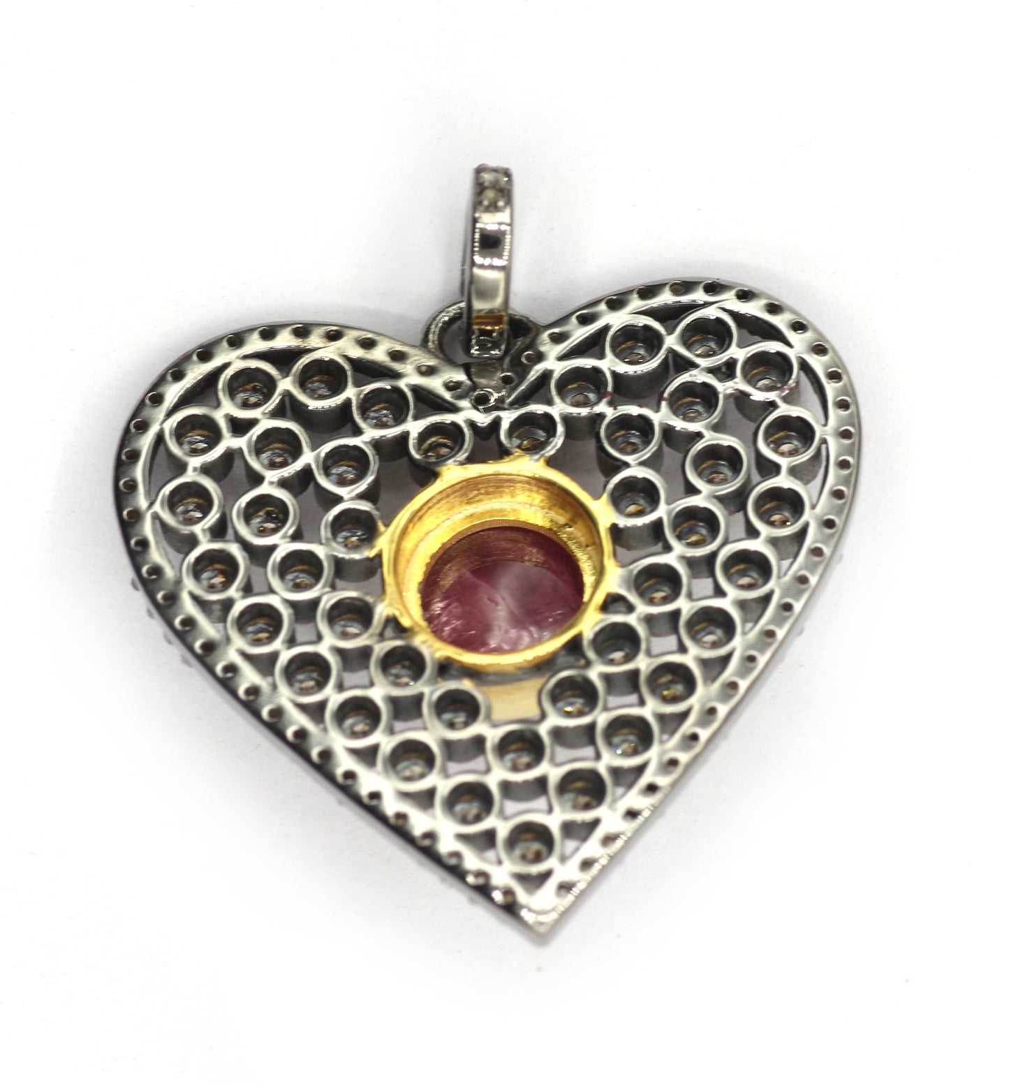 Heart Pave Diamond Pendant