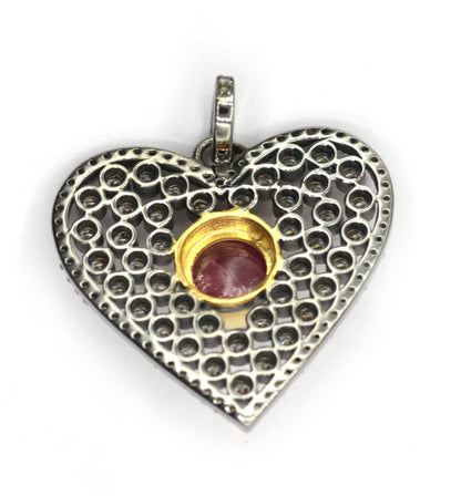 Heart Pave Diamond Pendant
