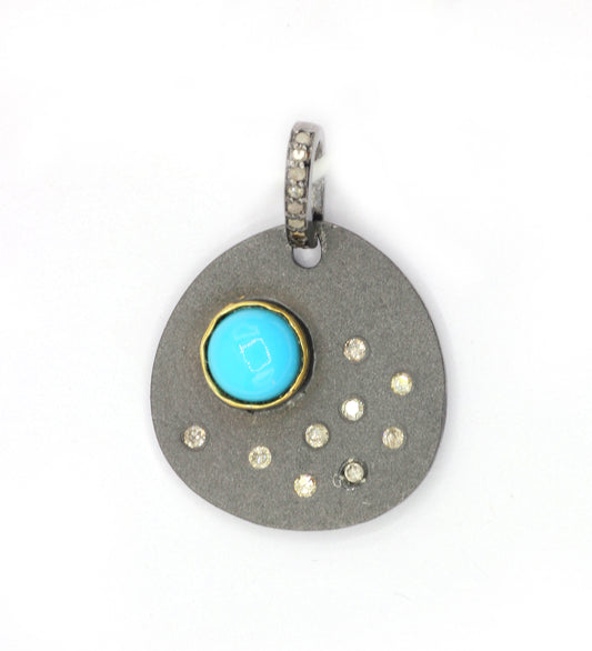 Round Pave Diamond Pendant