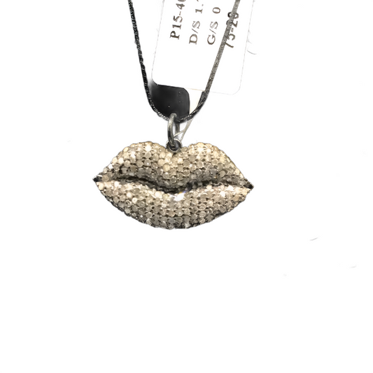 Lip Shape Diamond Pendant
