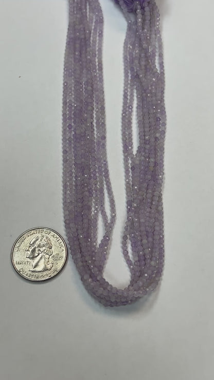 Amethyst, PINK AMETHYST ROUND FACETED 2-3mm