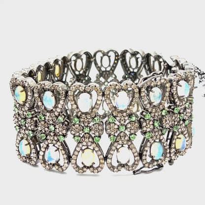 Opal Tsavorite and Diamond Designer Bracelet