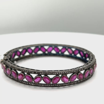 Ruby Diamond Bangle