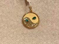 Yin-Yang 14k Solid Gold Diamond Pendants