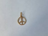 Peace Sign 14K Gold Necklace