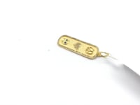 Rectangle 14k Solid Gold Diamond Pendants