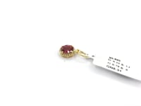 Oval 14k Solid Gold Diamond Pendants With Pink Tourmaline