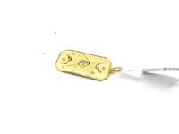 Rectangle 14k Solid Gold Diamond Pendants