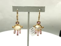 14k Solid Gold Diamond Earring