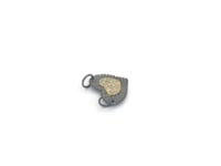 Heart Shape 14K Gold & Silver Diamond Pendant .925 Oxidized Sterling Silver Diamond Pendant, Genuine handmade pave diamond Pendant.