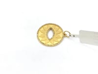 Round Evil Eye 14k Solid Gold Diamond Pendants.