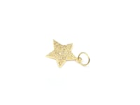 Star 14k Solid Gold Diamond Pendants
