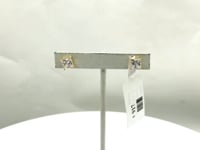 Square 14k Solid Gold CVD Diamond Stud Earring