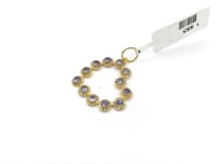 Heart 14k Solid Gold Diamond Pendants.