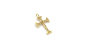 14K Solid Gold Cross Diamond Pendants. Genuine handmade pave diamond Pendant. Approx Size 0.88 "(12 x 22 mm)