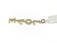 Love 14k Solid Gold Diamond Pendants