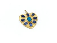 Heart 14k Solid Gold Diamond Pendants