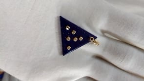 Lapis 14k Solid Gold Diamond Pendants