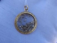 Round 14k Solid Gold Diamond Pendants