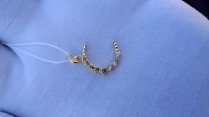 Moon 14k Solid Gold Diamond Pendants