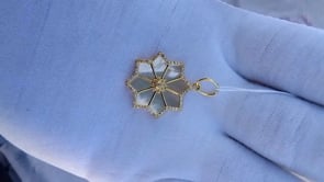 Star 14k Solid Gold Diamond Pendants