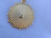 Round 14k Solid Gold Diamond Pendants.