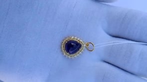 Pear 14k Solid Gold Diamond Pendants