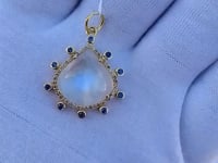 Pear 14k Solid Gold Diamond Pendants