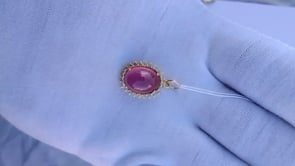 Oval 14k Solid Gold Diamond Pendants