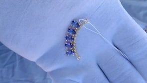 Tanzanite 14k Solid Gold Diamond Pendants