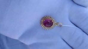 Oval 14k Solid Gold Diamond Pendants