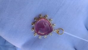 Pear 14k Solid Gold Diamond Pendants