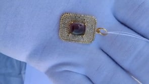 Rectangle 14k Solid Gold Diamond Pendants