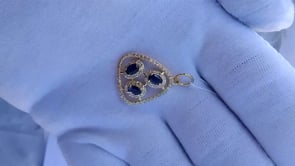 14k Solid Gold Diamond Pendants