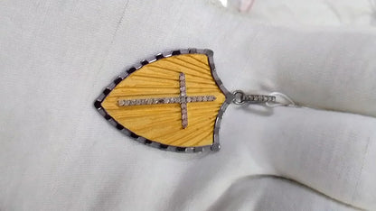Cross Silver Pave Diamond Pendant