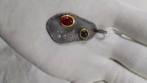 Unshape Silver Pave Diamond Pendant