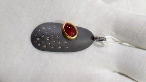 Unshape Silver Pave Diamond Pendant