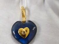 Heart Silver Pave Diamond Pendant