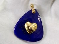 Lapis lazuli 14k Solid Gold Diamond Pendants