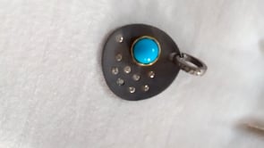 Round Pave Diamond Pendant